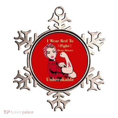 Unbreakable Wear Red To Fight Heart Disease Ornament