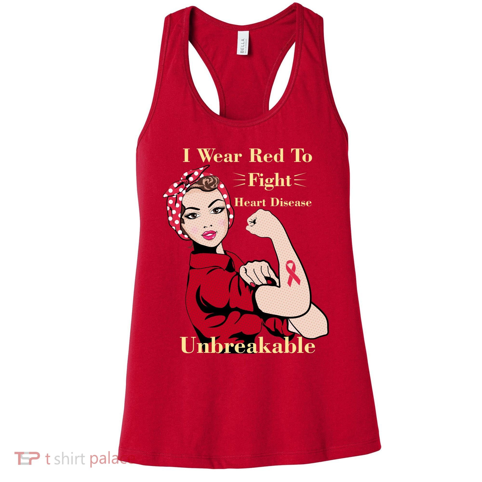 Unbreakable Wear Red To Fight Heart Disease Women's Tank Top