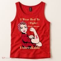 Unbreakable Wear Red To Fight Heart Disease Tank Top thumb 2