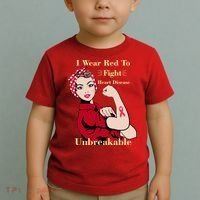 Unbreakable Wear Red To Fight Heart Disease Toddler T-Shirt thumb 2