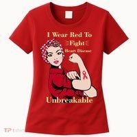 Unbreakable Wear Red To Fight Heart Disease Women's T-Shirt thumb 0