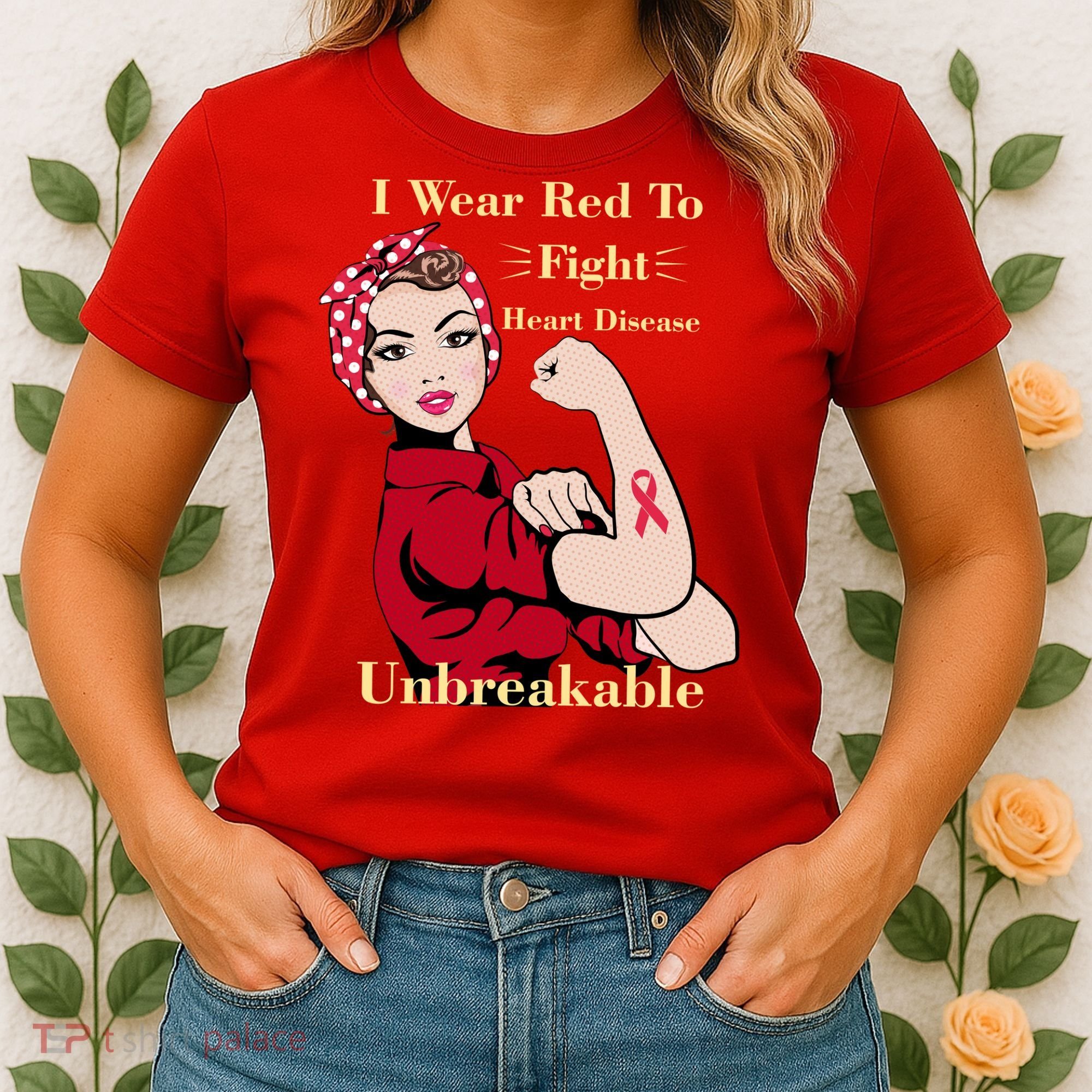 Unbreakable Wear Red To Fight Heart Disease Women's T-Shirt