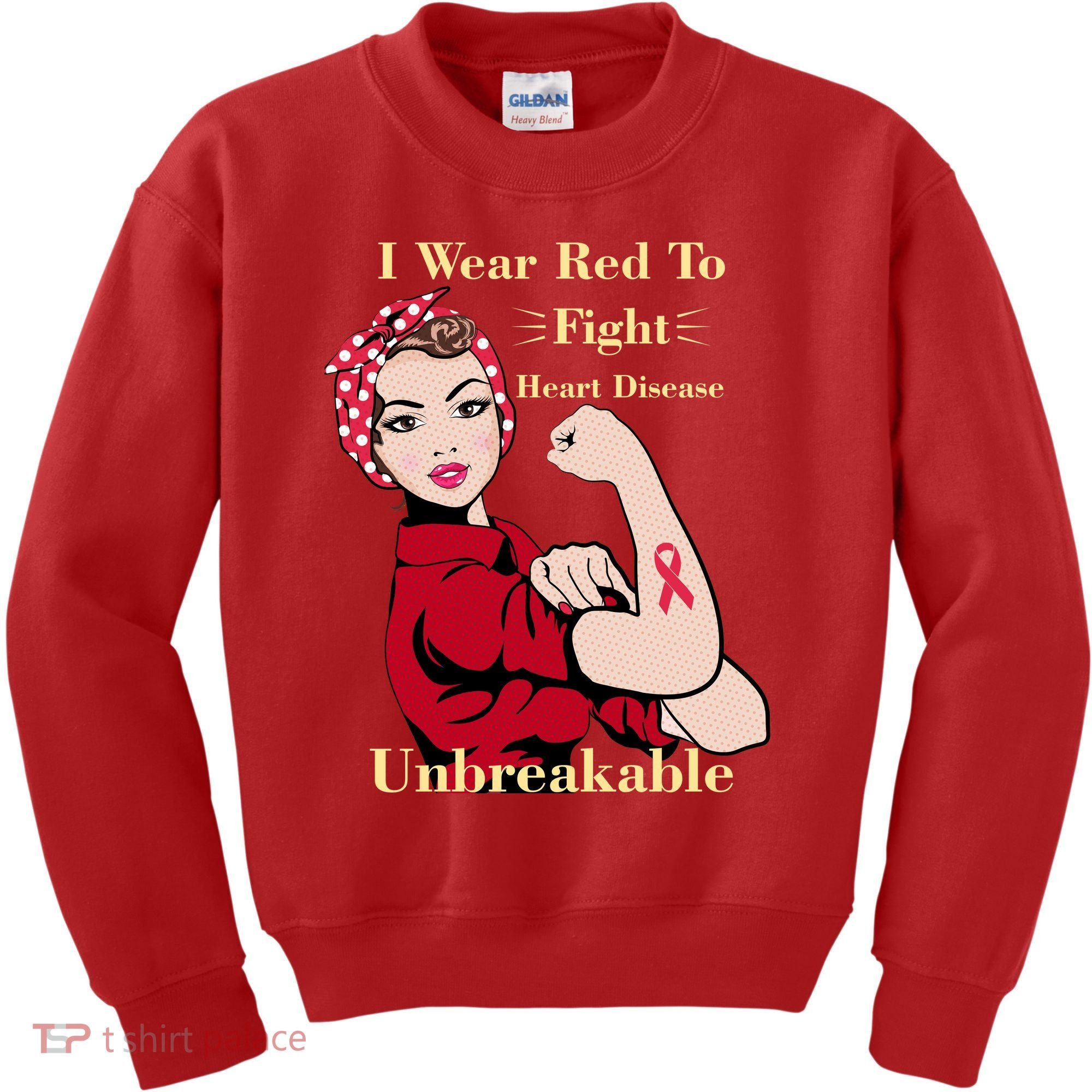 Unbreakable Wear Red To Fight Heart Disease Kids Sweatshirt