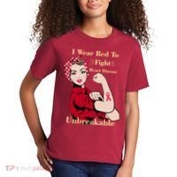 Unbreakable Wear Red To Fight Heart Disease Kids T-Shirt thumb 2