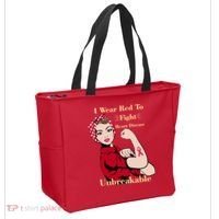 Unbreakable Wear Red To Fight Heart Disease Tote Bag thumb 2