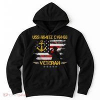 USS Nimitz CVN 68 Aircraft Carrier Veteran Flag Veterans Day Hoodie thumb 0