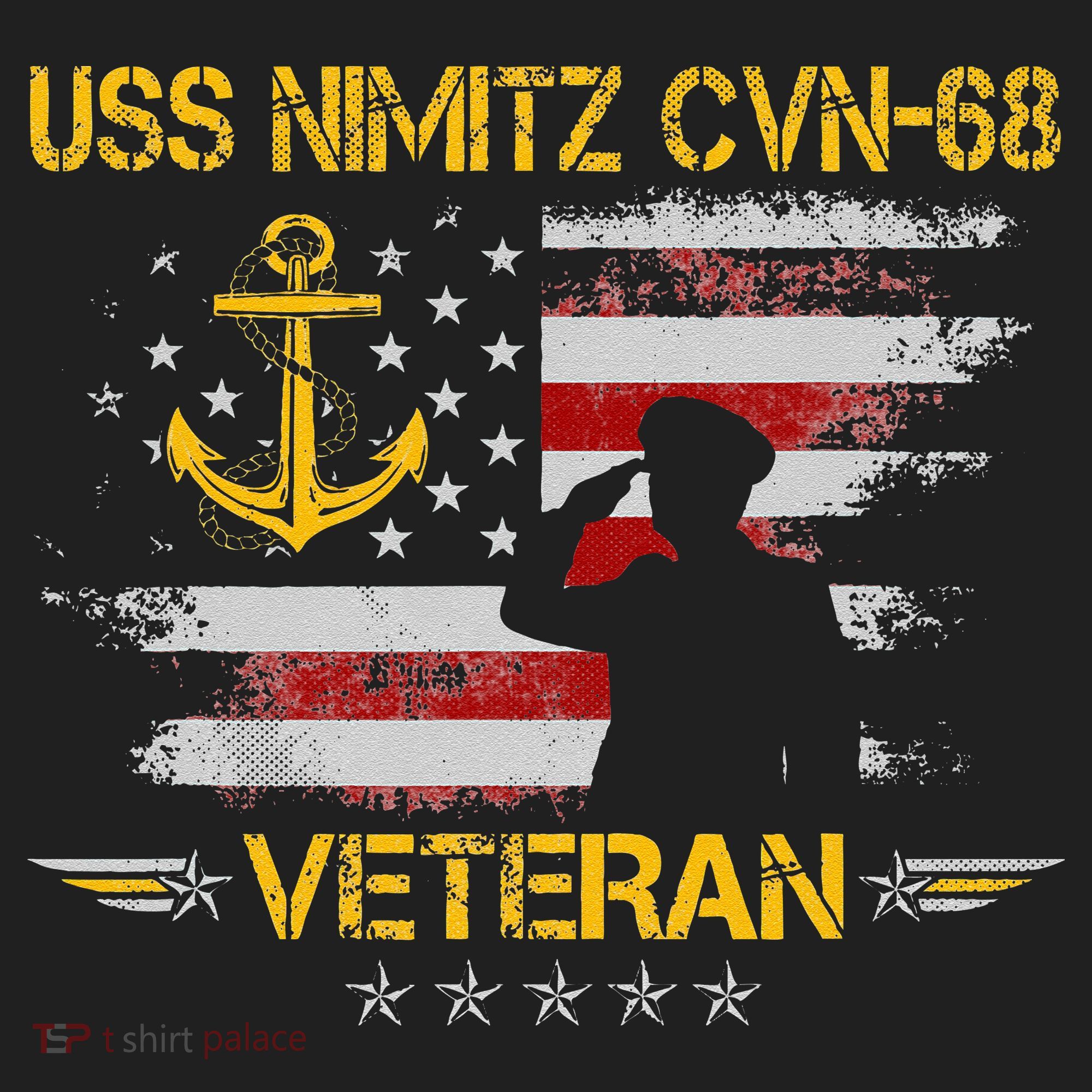 USS Nimitz CVN 68 Aircraft Carrier Veteran Flag Veterans Day Beanie