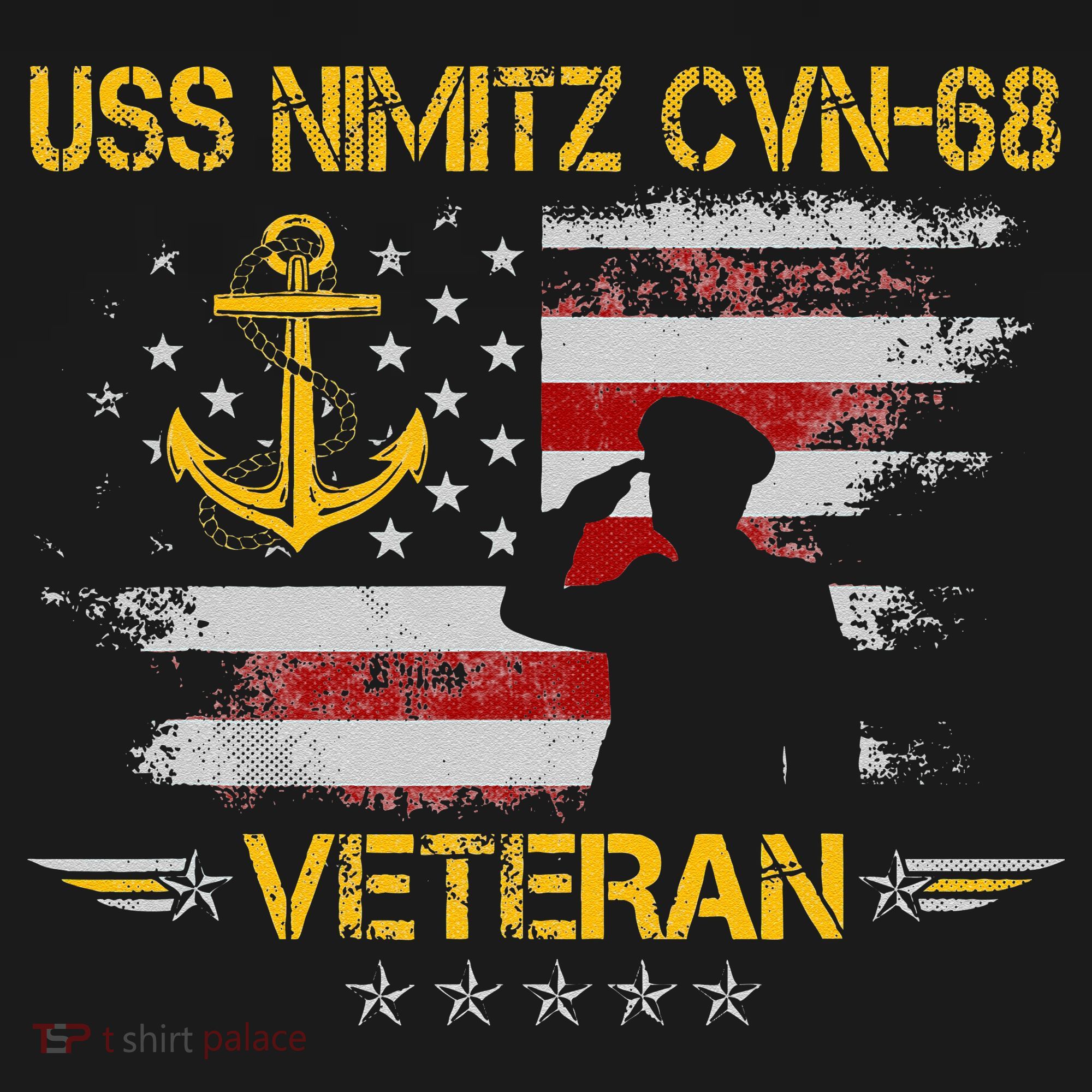 USS Nimitz CVN 68 Aircraft Carrier Veteran Flag Veterans Day Mousepad