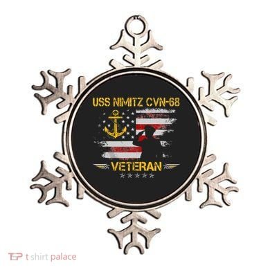 USS Nimitz CVN 68 Aircraft Carrier Veteran Flag Veterans Day Ornament