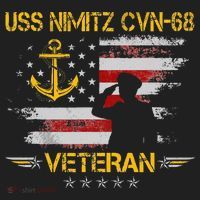USS Nimitz CVN 68 Aircraft Carrier Veteran Flag Veterans Day Hat thumb 2