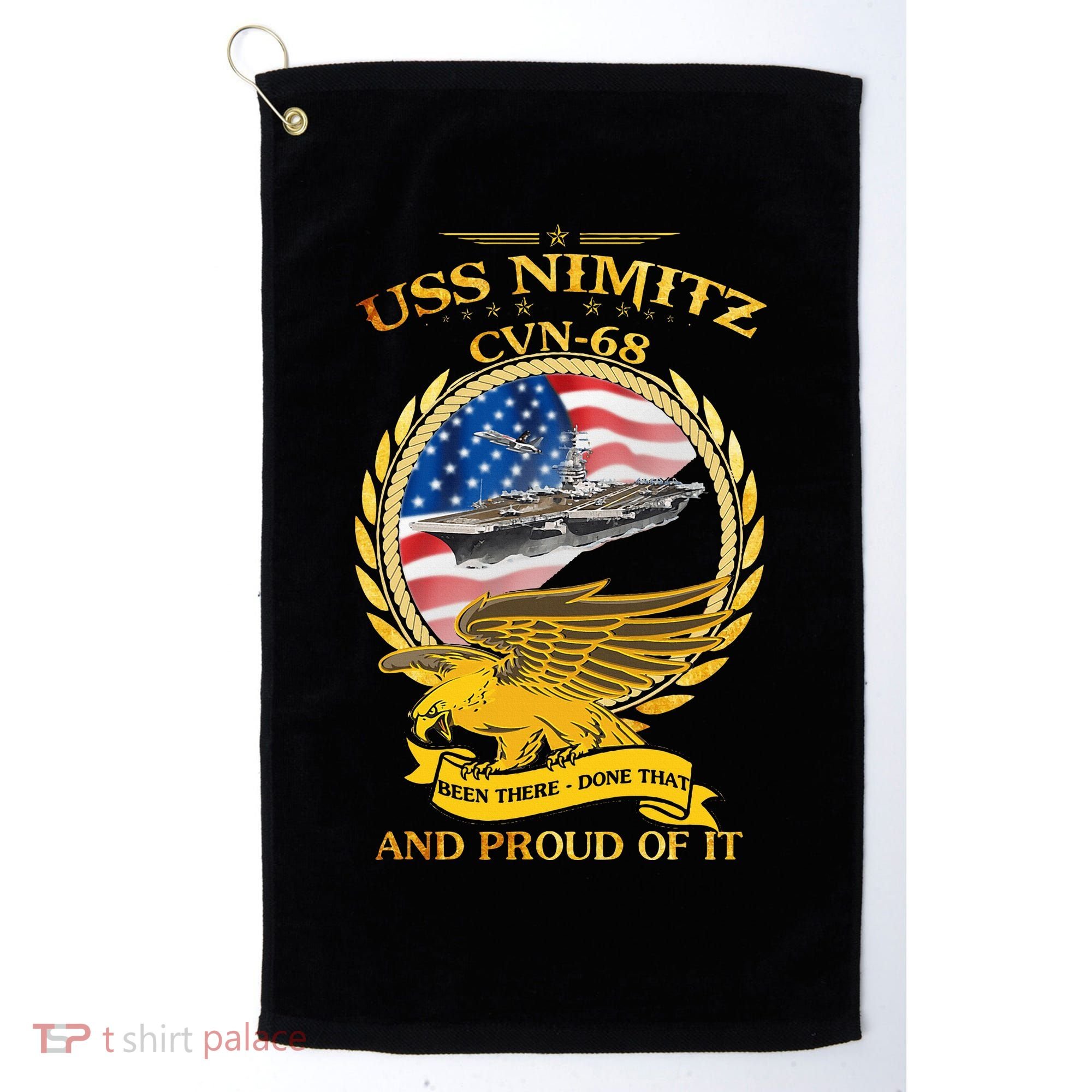 Uss Nimitz Cvn68 And Pound Off It Golf Towel