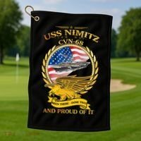 Uss Nimitz Cvn68 And Pound Off It Golf Towel thumb 1