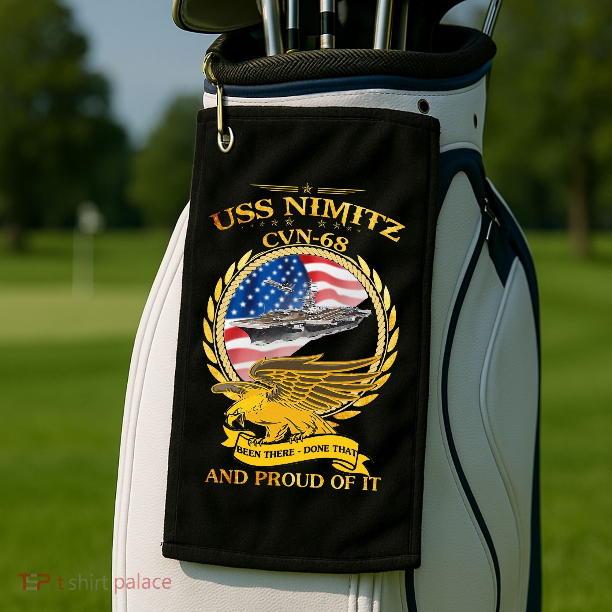 Uss Nimitz Cvn68 And Pound Off It Golf Towel