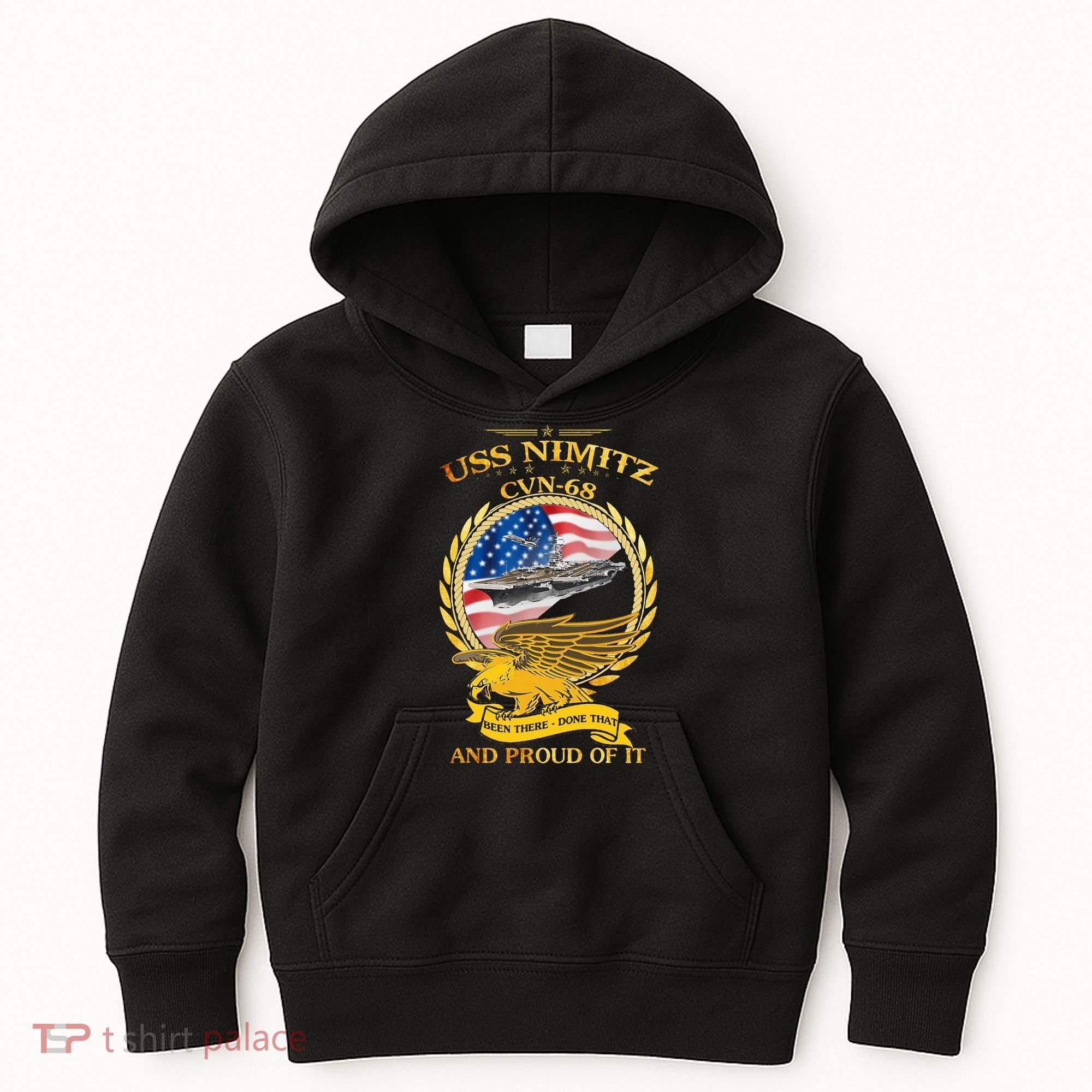 Uss Nimitz Cvn68 And Pound Off It Kids Hoodie