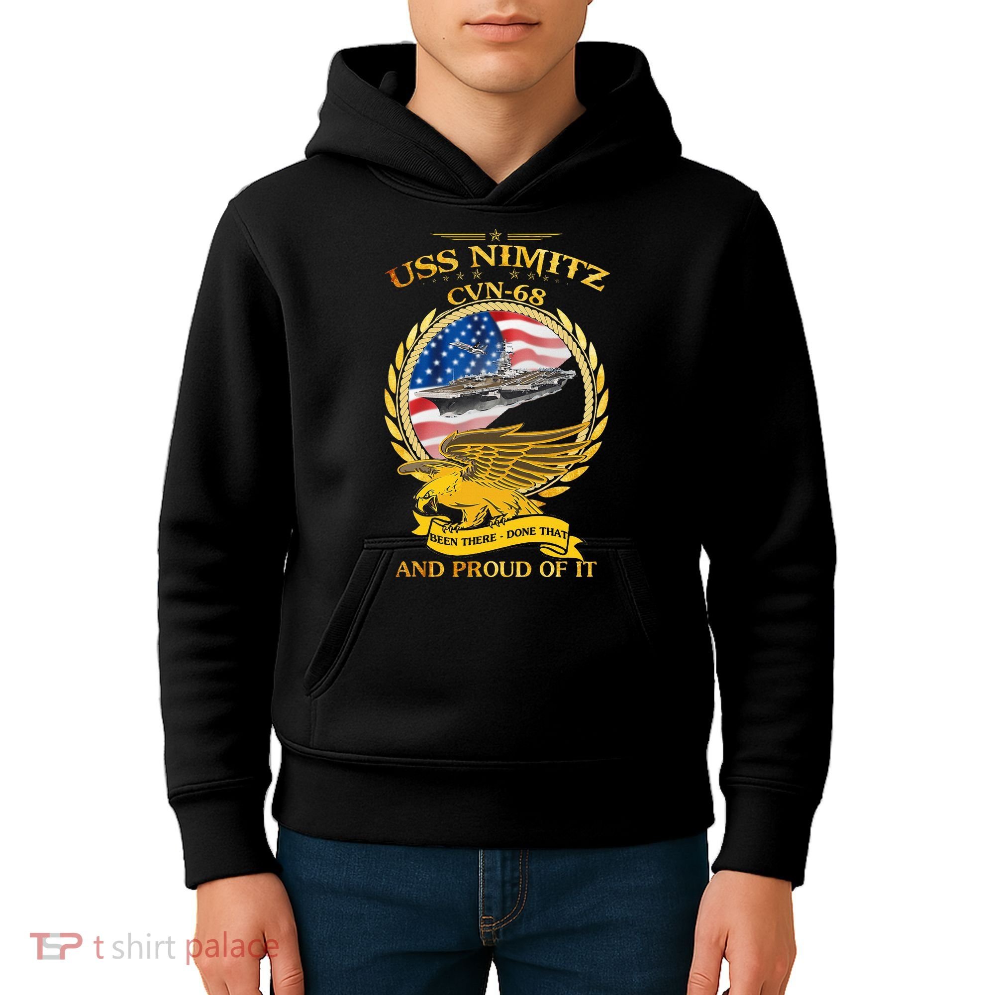 Uss Nimitz Cvn68 And Pound Off It Kids Hoodie