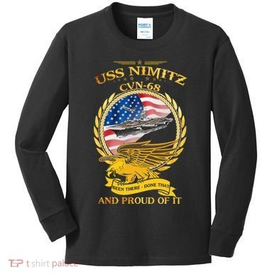 Uss Nimitz Cvn68 And Pound Off It Kids Long Sleeve Shirt