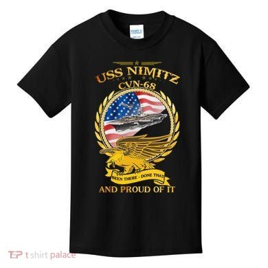 Uss Nimitz Cvn68 And Pound Off It Kids T-Shirt