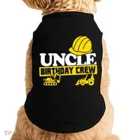 Uncle Birthday Crew Construction Party Doggie Tank thumb 0