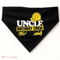 Uncle Birthday Crew Construction Party USA-Made Doggie Bandana thumb 0