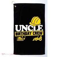 Uncle Birthday Crew Construction Party Golf Towel thumb 0