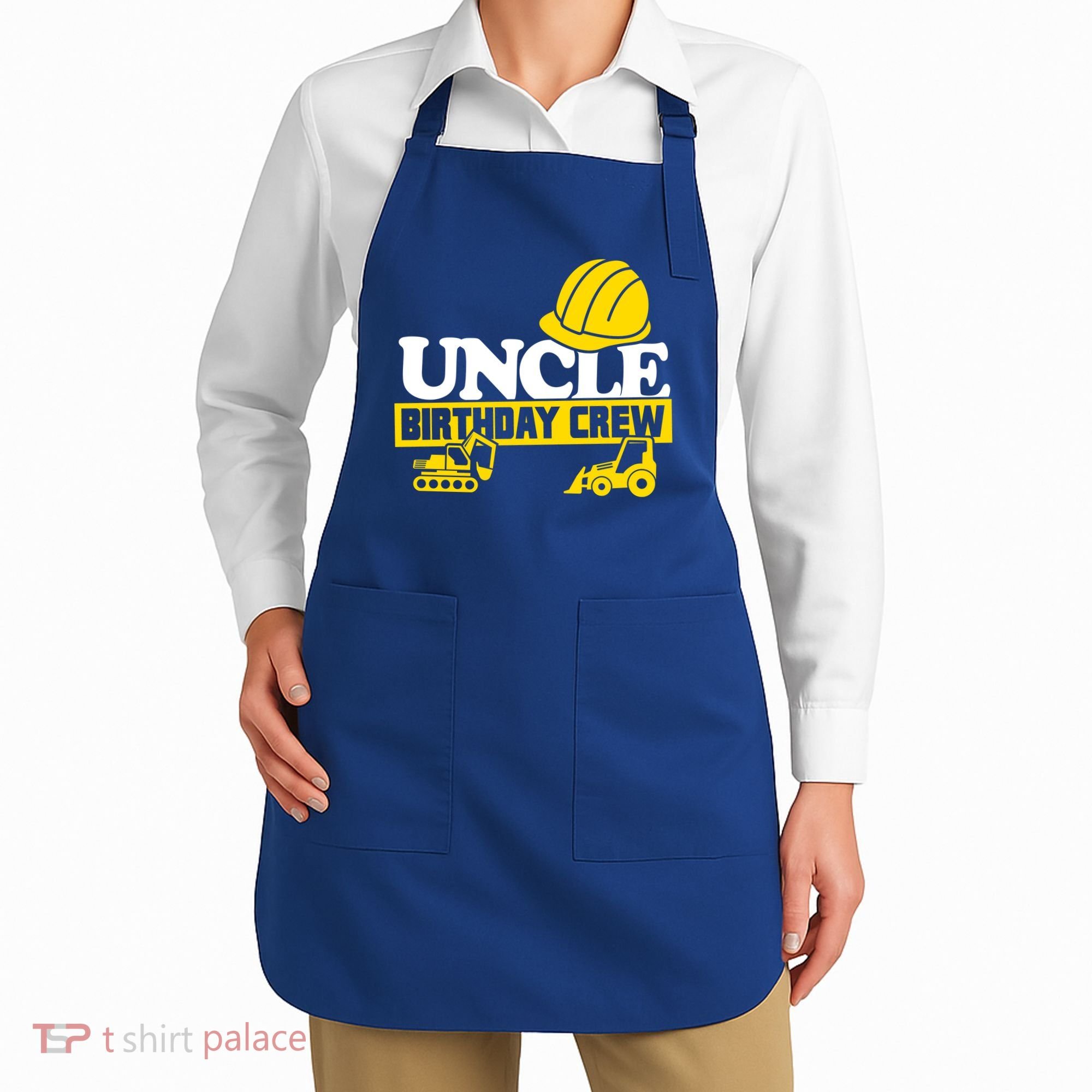 Uncle Birthday Crew Construction Party Apron