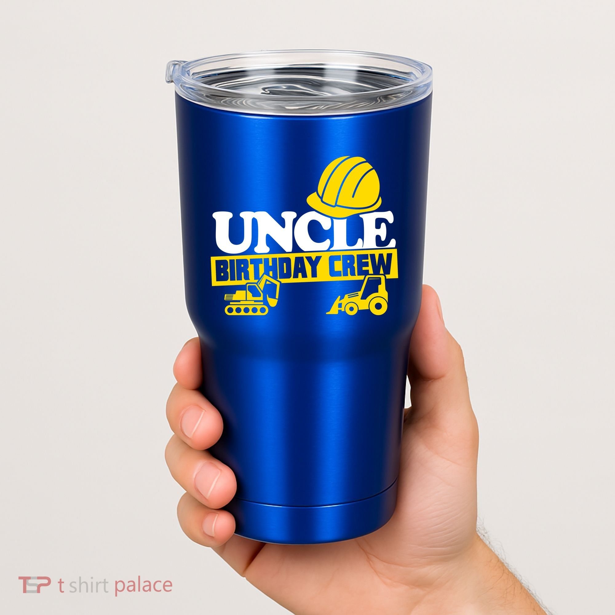Uncle Birthday Crew Construction Party Tumbler