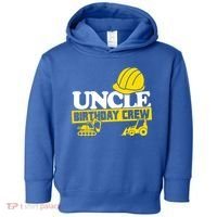 Uncle Birthday Crew Construction Party Toddler Hoodie thumb 0