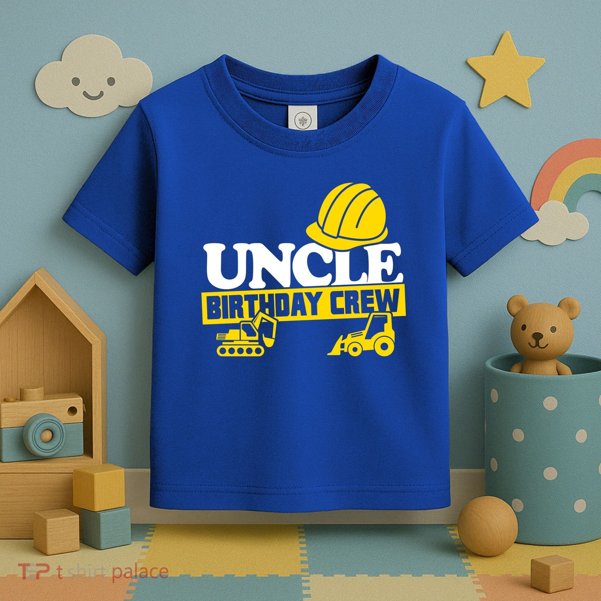 Uncle Birthday Crew Construction Party Toddler T-Shirt