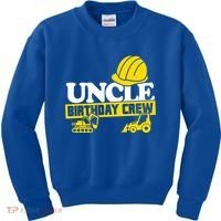 Uncle Birthday Crew Construction Party Kids Sweatshirt thumb 0
