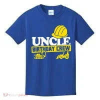 Uncle Birthday Crew Construction Party Kids T-Shirt thumb 0