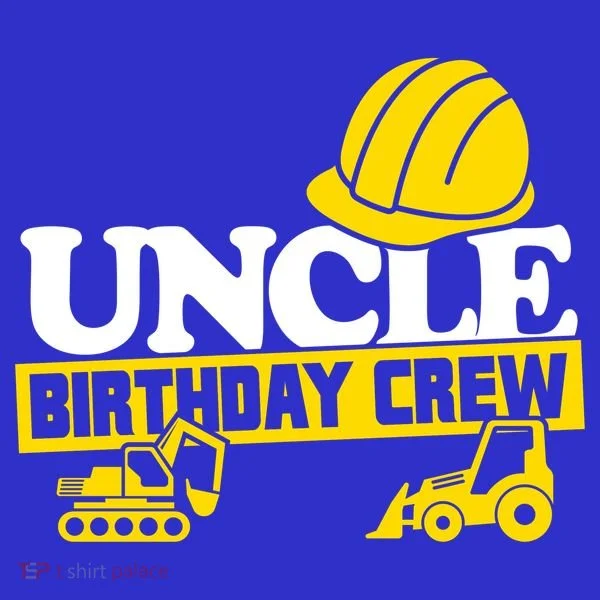 Uncle Birthday Crew Construction Party Kids T-Shirt