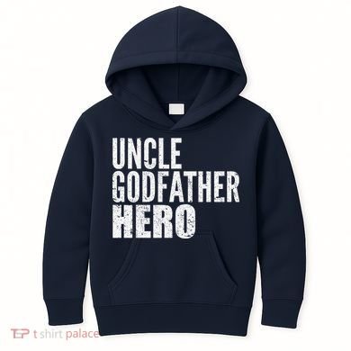 Uncle Godfather Hero Kids Hoodie