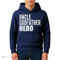 Uncle Godfather Hero Kids Hoodie thumb 4