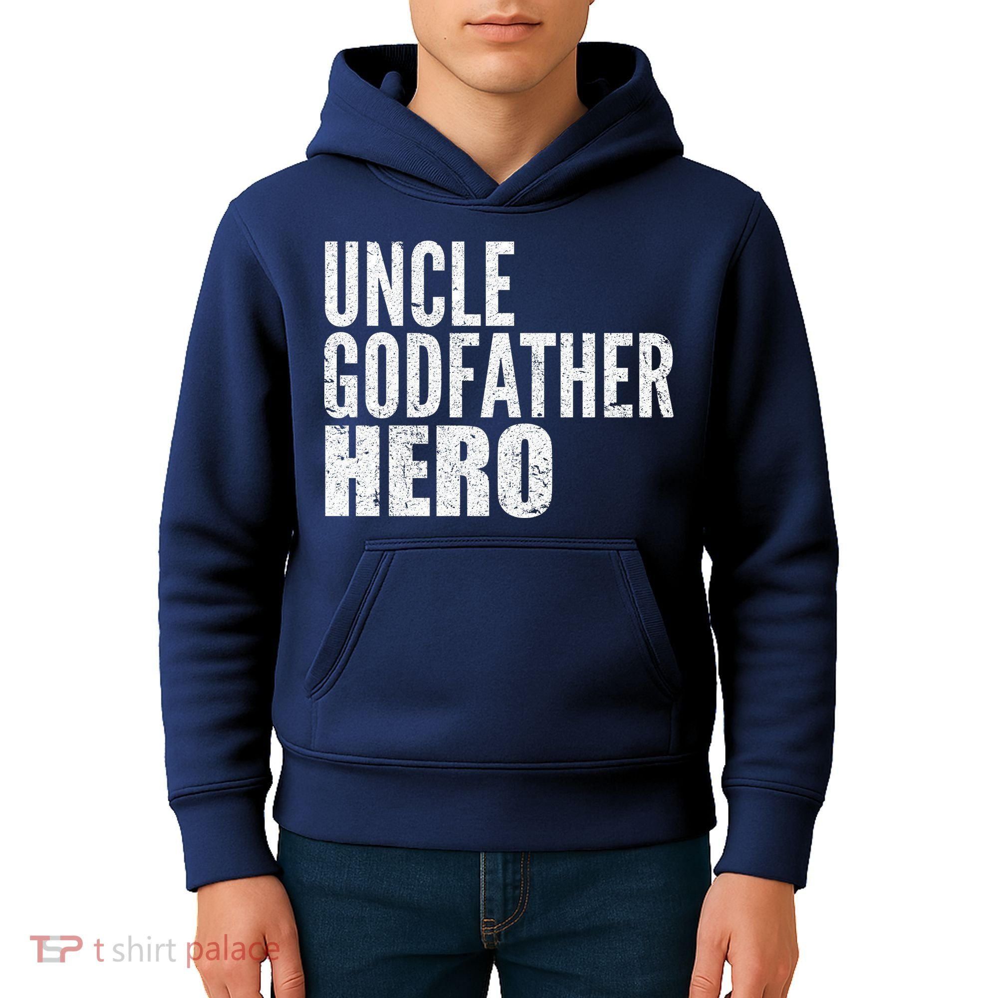 Uncle Godfather Hero Kids Hoodie