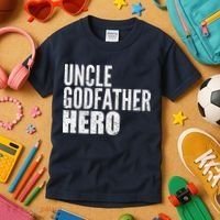 Uncle Godfather Hero Kids T-Shirt thumb 3