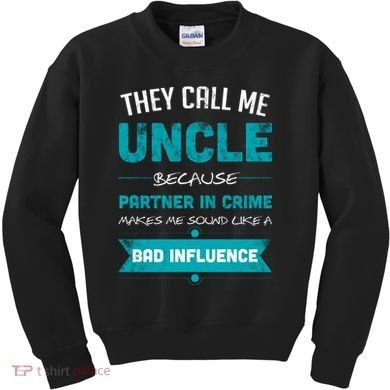 Uncle Partner In Crime Kids Sweatshirt