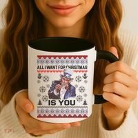 Uncle Sam All I Want for Christmas is You Ugly Coffee Mug thumb 3