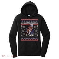 Uncle Sam All I Want for Christmas is You Ugly Women's Hoodie thumb 0