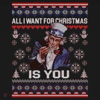 Uncle Sam All I Want for Christmas is You Ugly Women's Hoodie thumb 2