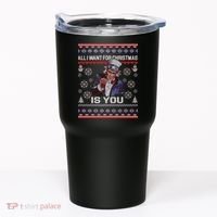 Uncle Sam All I Want for Christmas is You Ugly Tumbler thumb 0