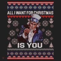 Uncle Sam All I Want for Christmas is You Ugly Golf Towel thumb 3