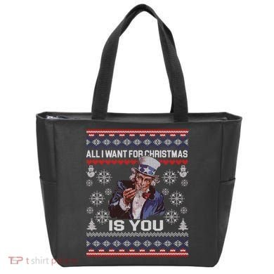 Uncle Sam All I Want for Christmas is You Ugly Tote Bag