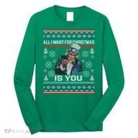 Uncle Sam All I Want for Christmas is You Ugly Long Sleeve Shirt thumb 0