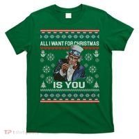 Uncle Sam All I Want for Christmas is You Ugly T-Shirt thumb 0