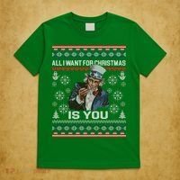 Uncle Sam All I Want for Christmas is You Ugly T-Shirt thumb 5