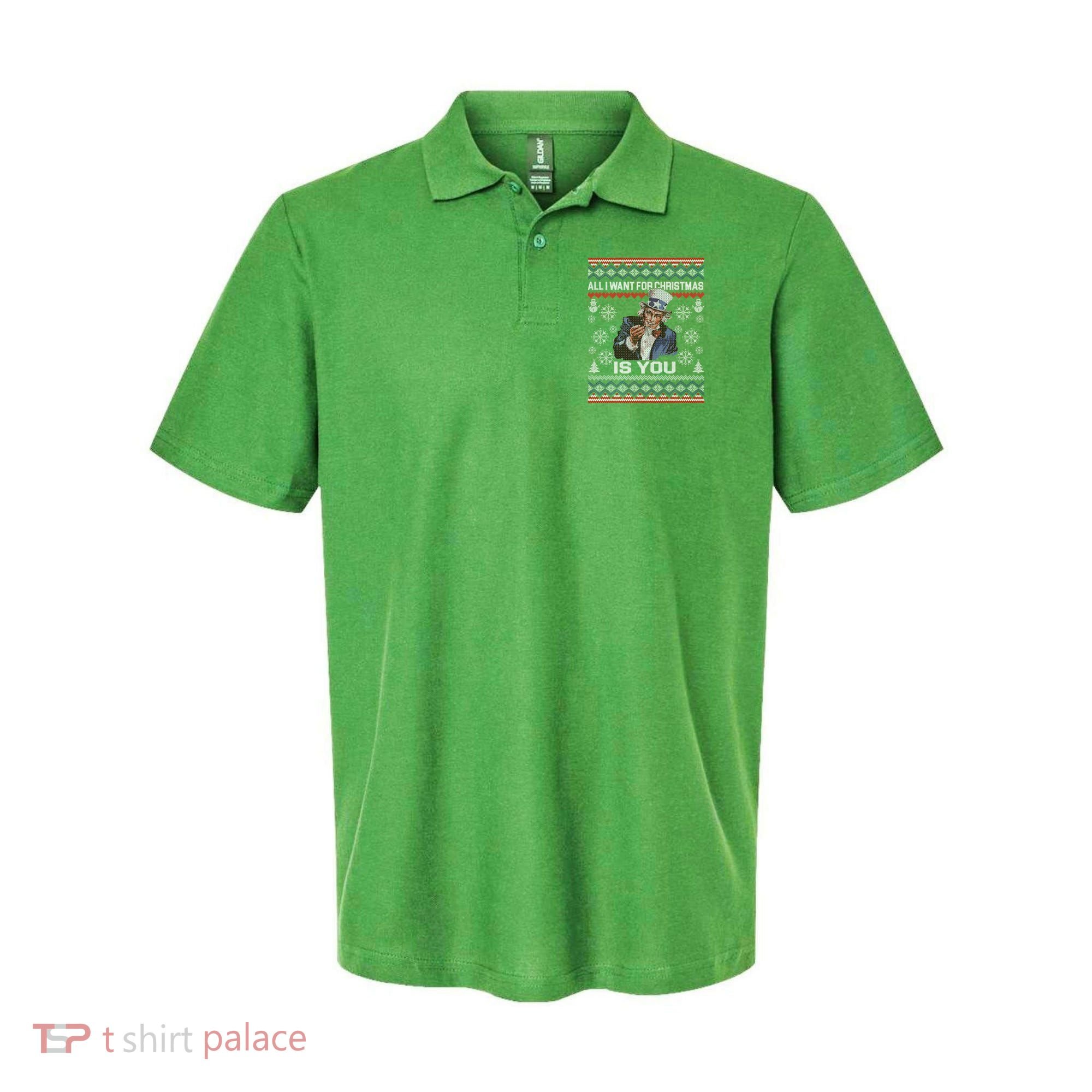Uncle Sam All I Want for Christmas is You Ugly Polo