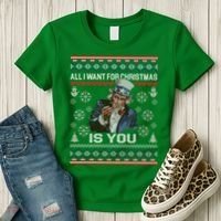 Uncle Sam All I Want for Christmas is You Ugly Women's T-Shirt thumb 3