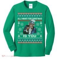 Uncle Sam All I Want for Christmas is You Ugly Kids Long Sleeve Shirt thumb 0