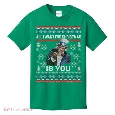 Uncle Sam All I Want for Christmas is You Ugly Kids T-Shirt
