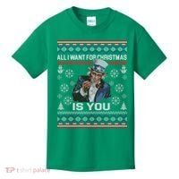 Uncle Sam All I Want for Christmas is You Ugly Kids T-Shirt thumb 0